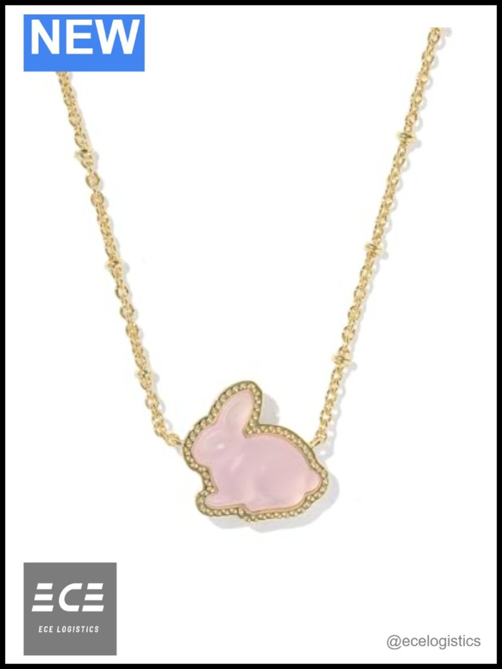 Kendra Scott Bunny Short Pendant Necklace Gold Plated Brass Women's Jewelry